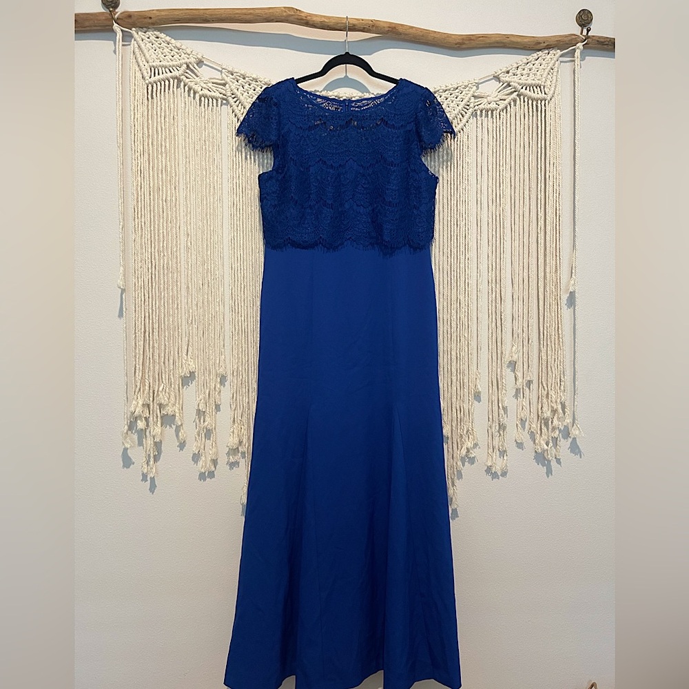 Vintage Alex Evenings Royal Blue Formal Gown Mother of the Bride Bridesmaid Sz12